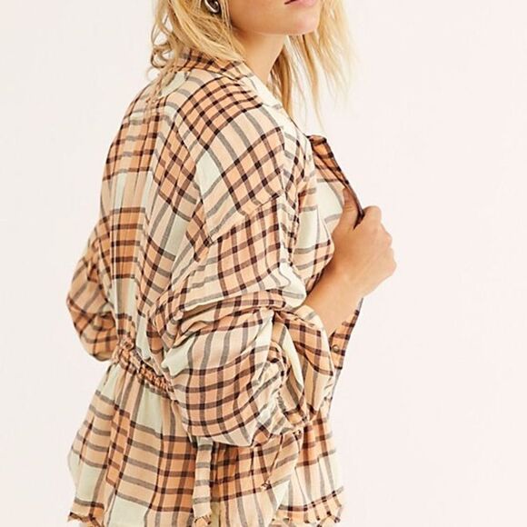 We The Free Pacific Dawn Plaid Buttondown Shirt - Picture 2 of 4